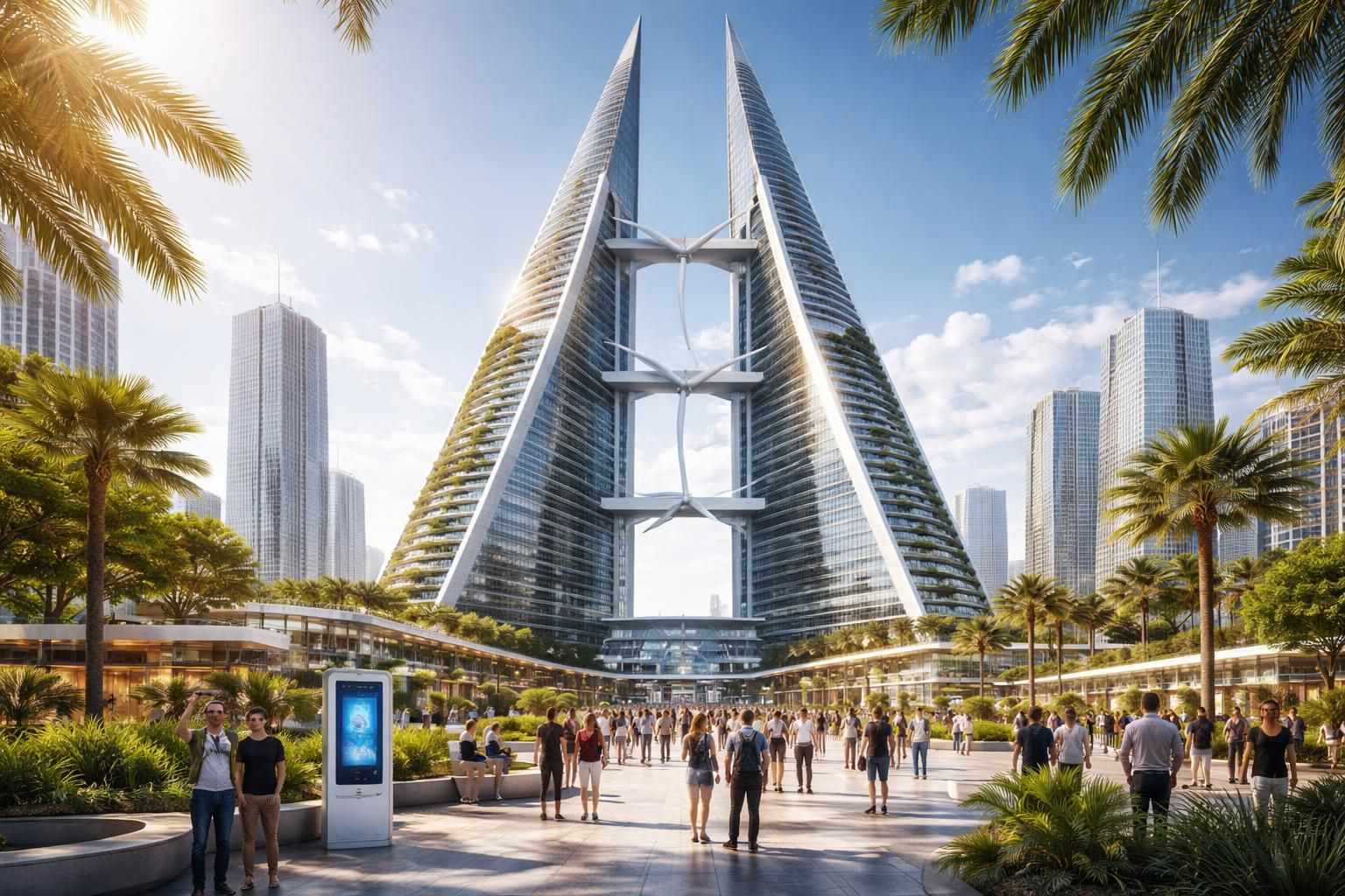 découvrez les fonctionnalités innovantes du bahrain world trade center, un chef-d'œuvre d'ingénierie alliant technologie durable et design futuriste au cœur de bahreïn.