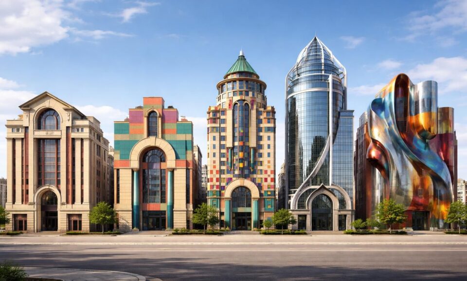 découvrez l'évolution de l'architecture postmoderniste à travers les décennies, explorant ses styles, influences et impact sur les constructions modernes.