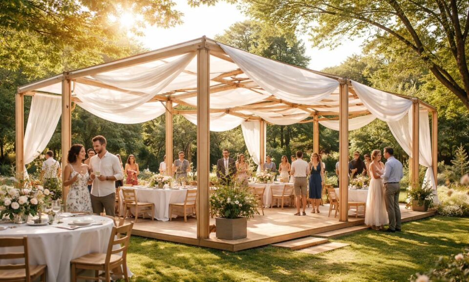 découvrez des idées créatives de constructions démontables sans permis pour vos événements en plein air, alliant praticité et respect des réglementations.