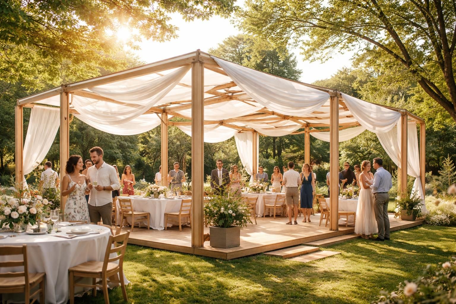 découvrez des idées créatives de constructions démontables sans permis pour vos événements en plein air, alliant praticité et respect des réglementations.