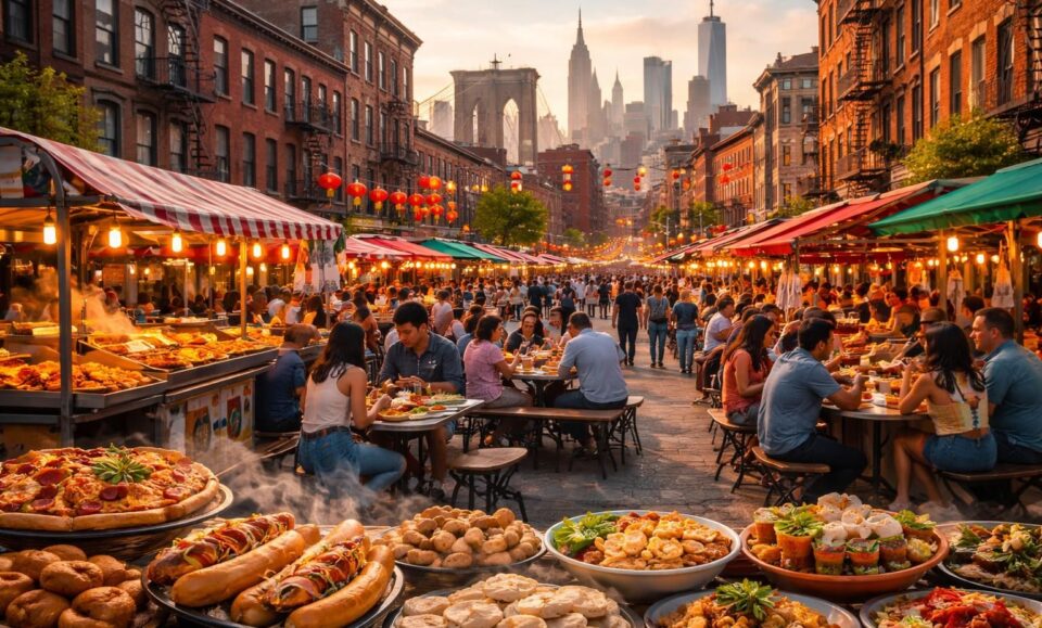 découvrez les quartiers de new york à travers ce guide gourmand, parfait pour les amateurs de saveurs authentiques et de cuisine diverse.