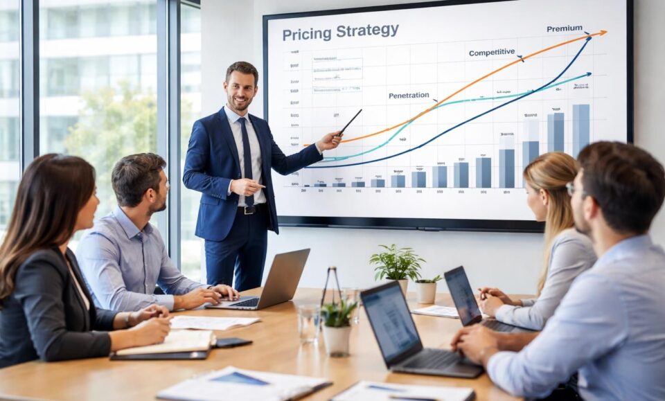 découvrez comment présenter efficacement votre stratégie de prix sur un écran de projection pour convaincre vos clients lors d'un pitch vendeur.